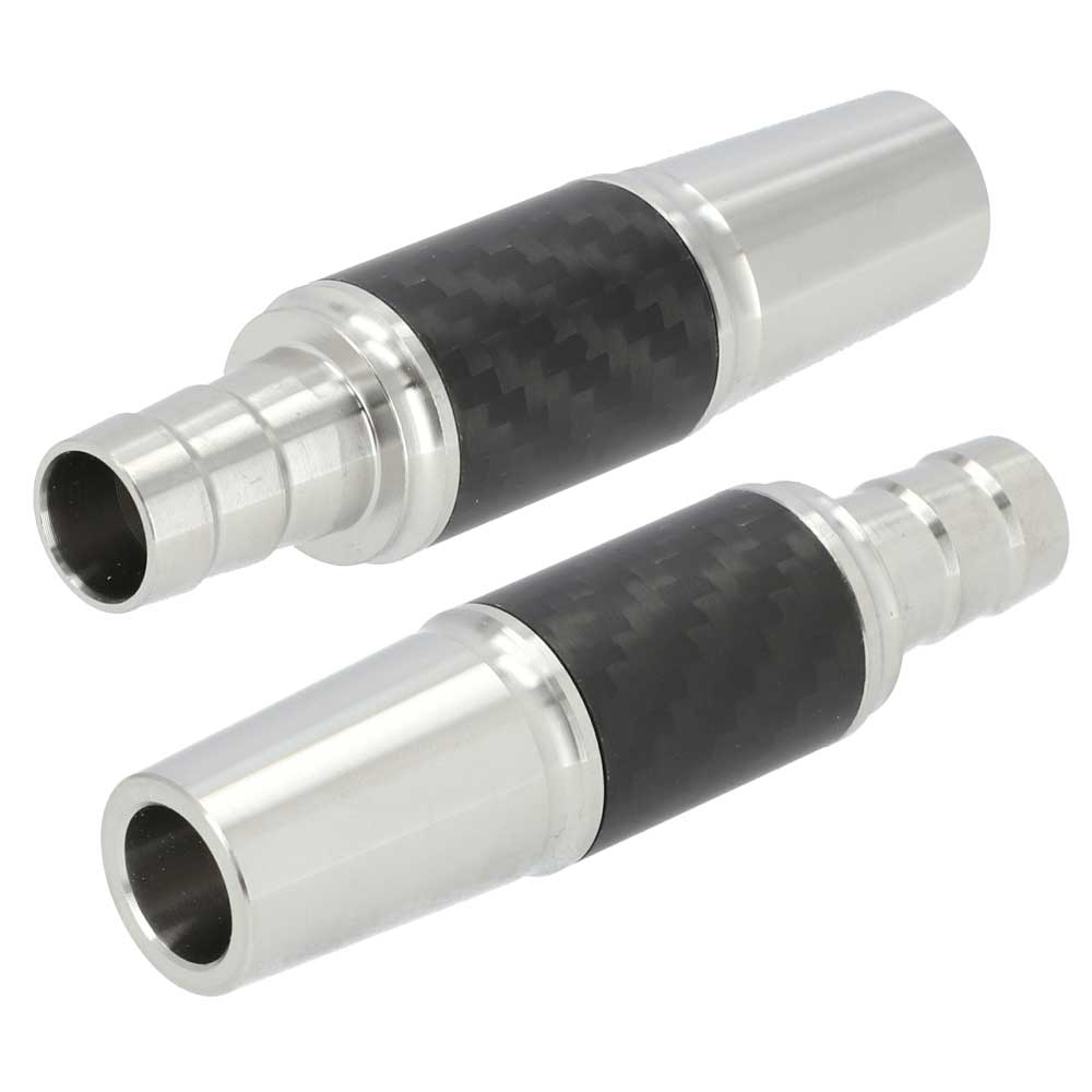 INVI Schlauchanschluss Edelstahl-Carbon