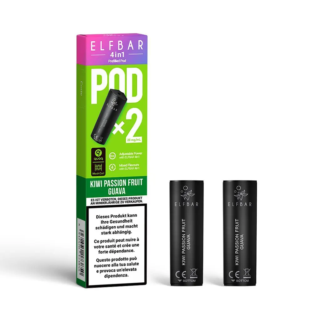 Elfbar 4 in 1 Pod Kiwi Passion Fruit Guava 2er-Pack
