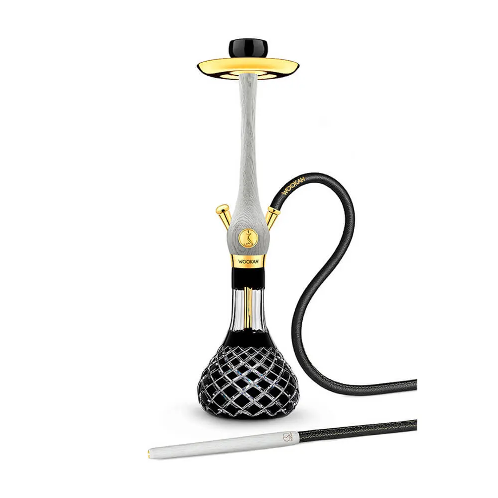 24K Gold-Plated Wookah Check Black White Nox Set