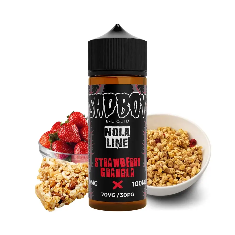 sadboy shortfill strawberry granola 100ml