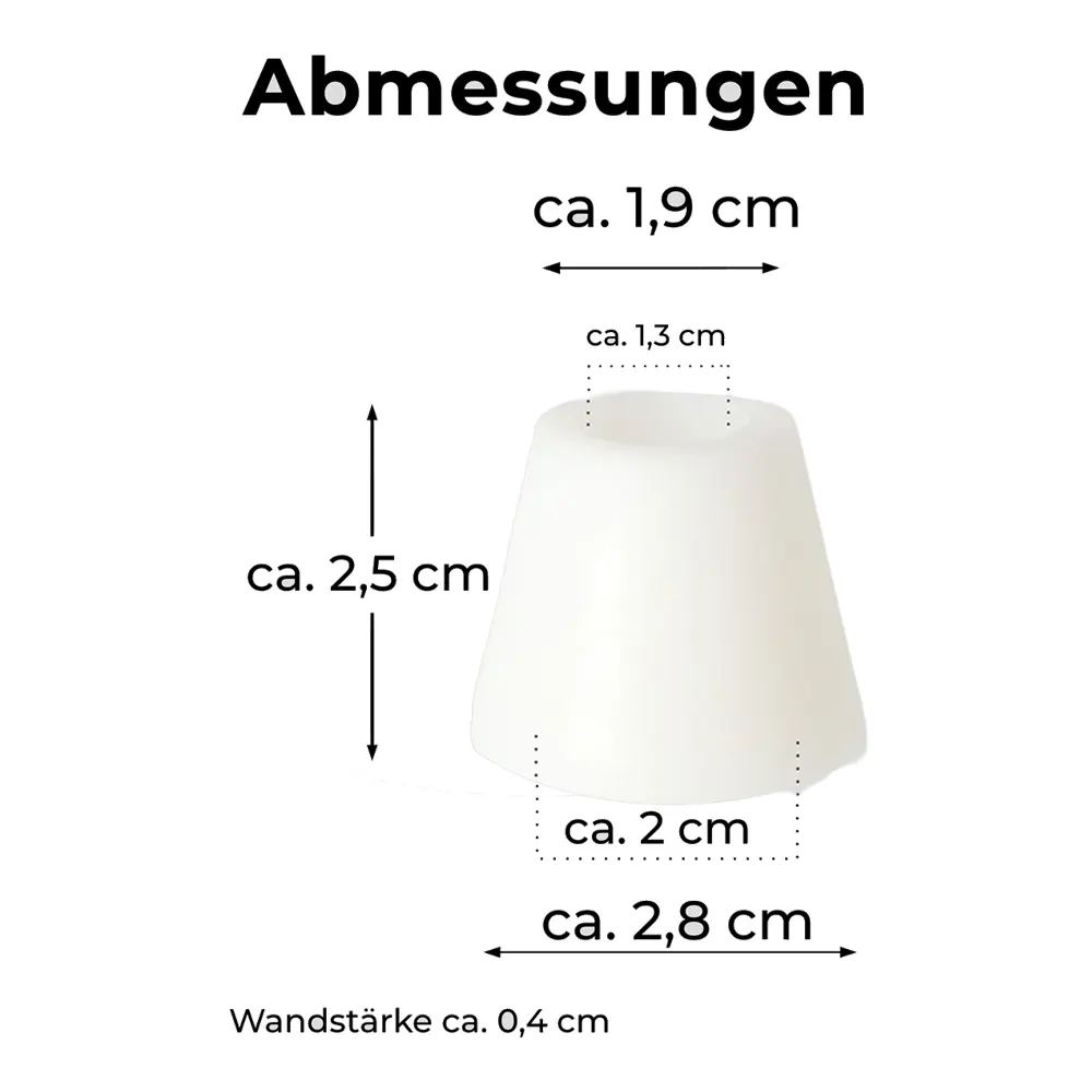 AO Kopfdichtung Silikon Glatt White - Masse