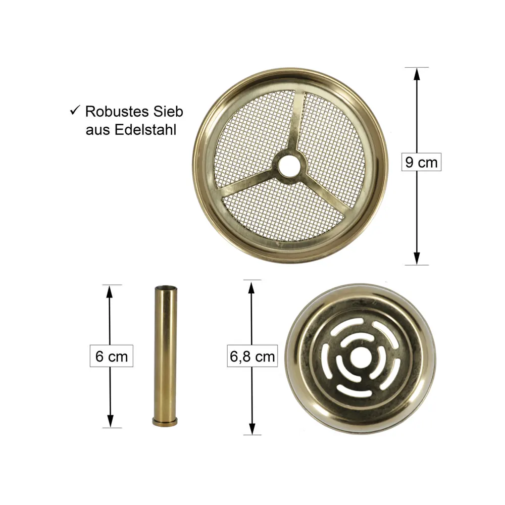 Invi Hookah Kaminaufsatz Gold 4