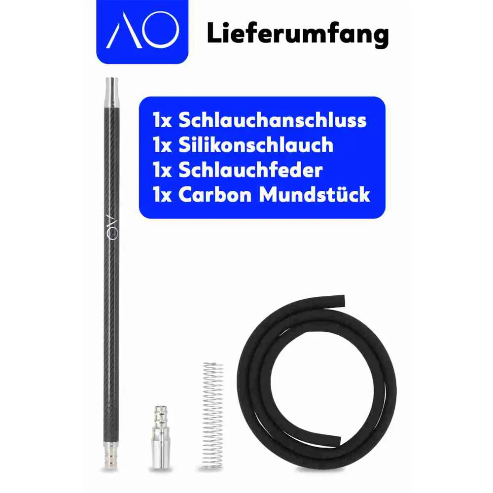 AO Hookah Carbon Schlauchset Black - Detail 1