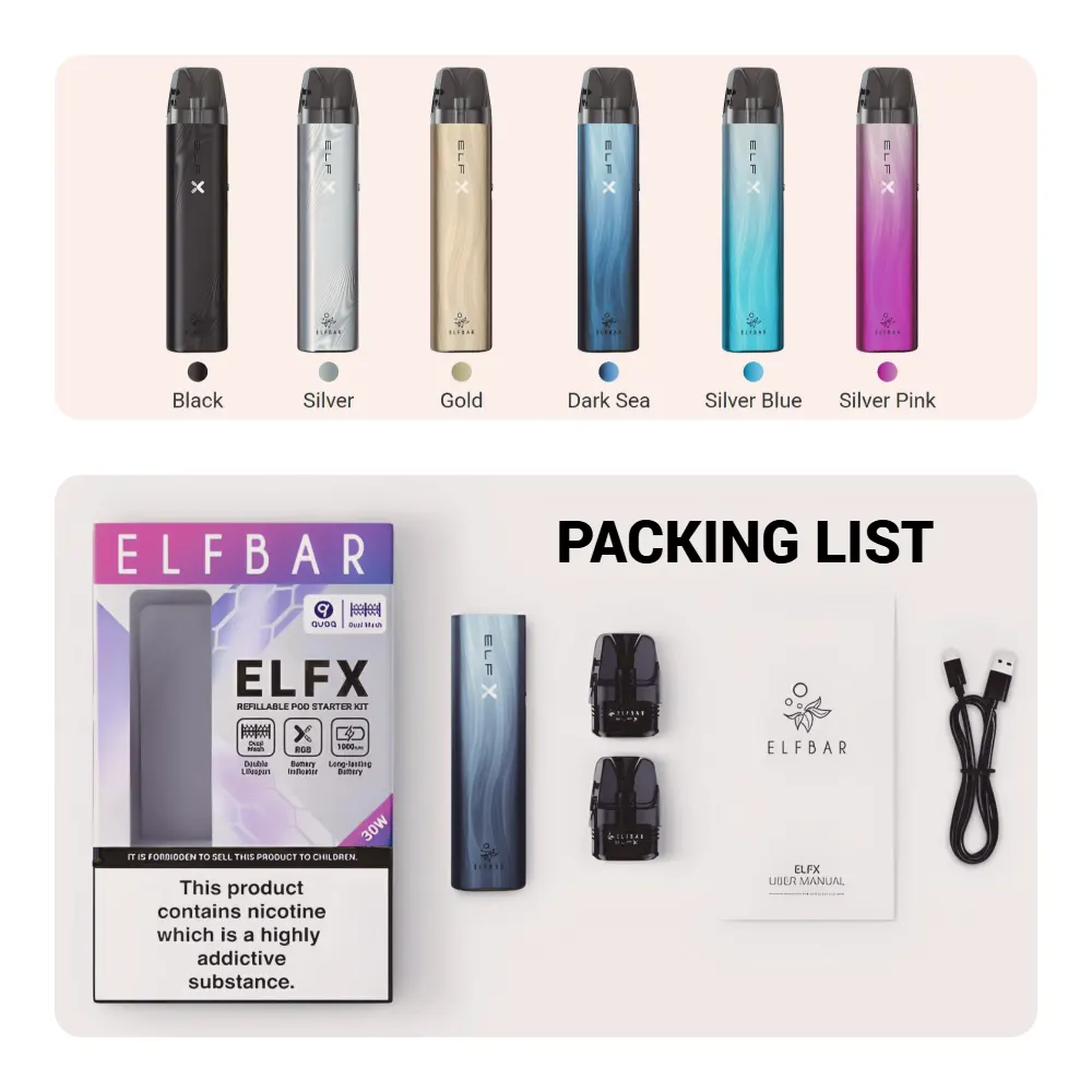 Elfbar Elfx Standard Edition Lieferumfang