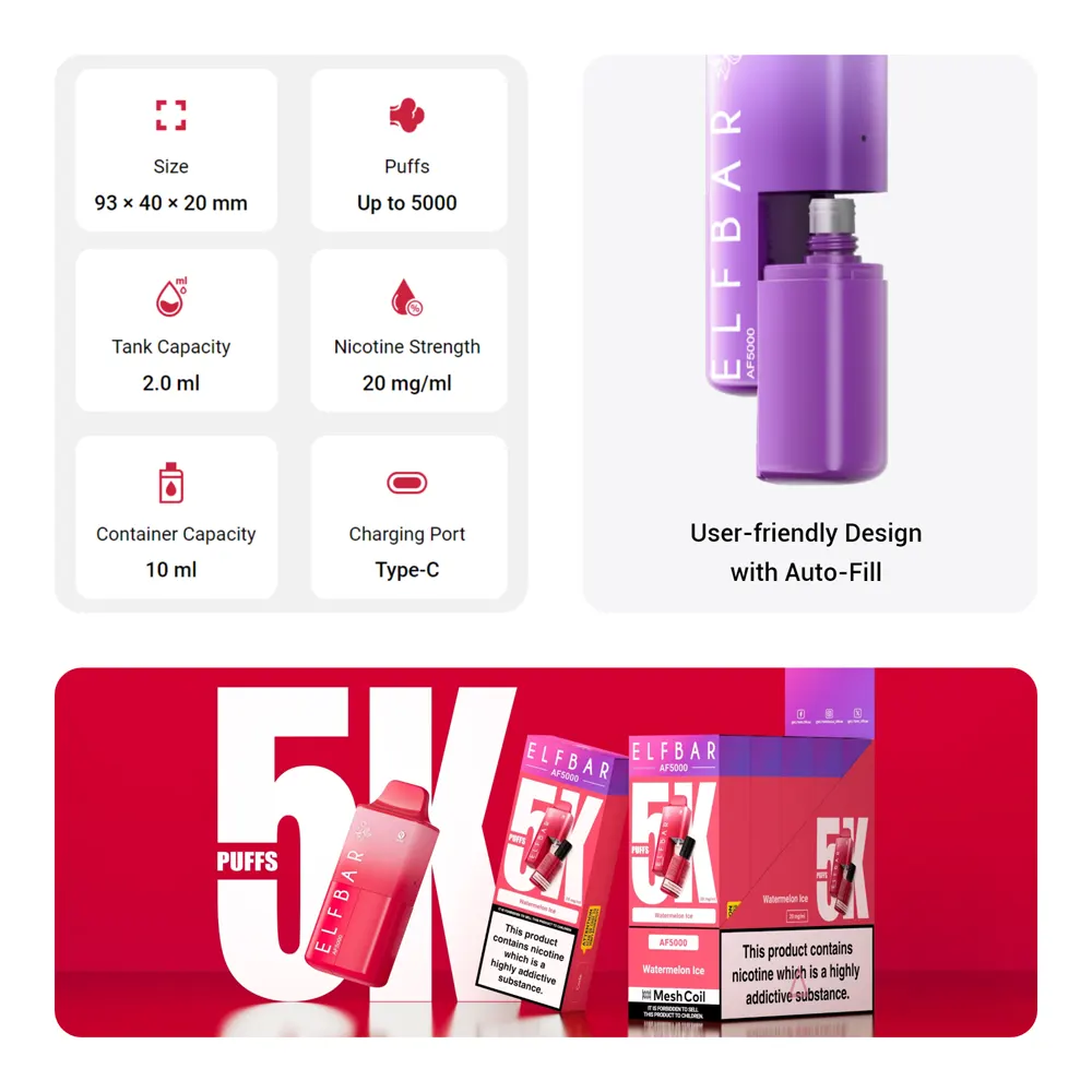 ELFBAR AF5000 Eigenschaften