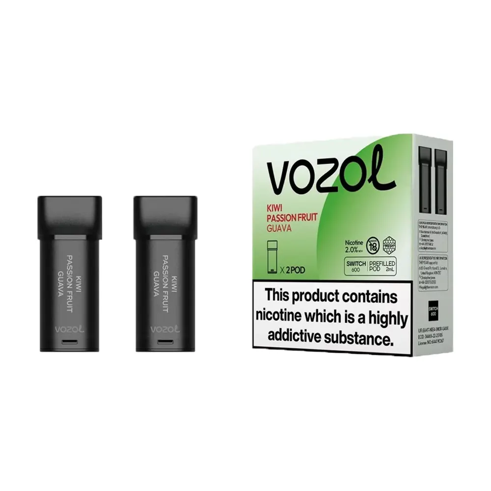 Vozol Switch 600 Kiwi Passion Fruit Guava Pod Verpackung