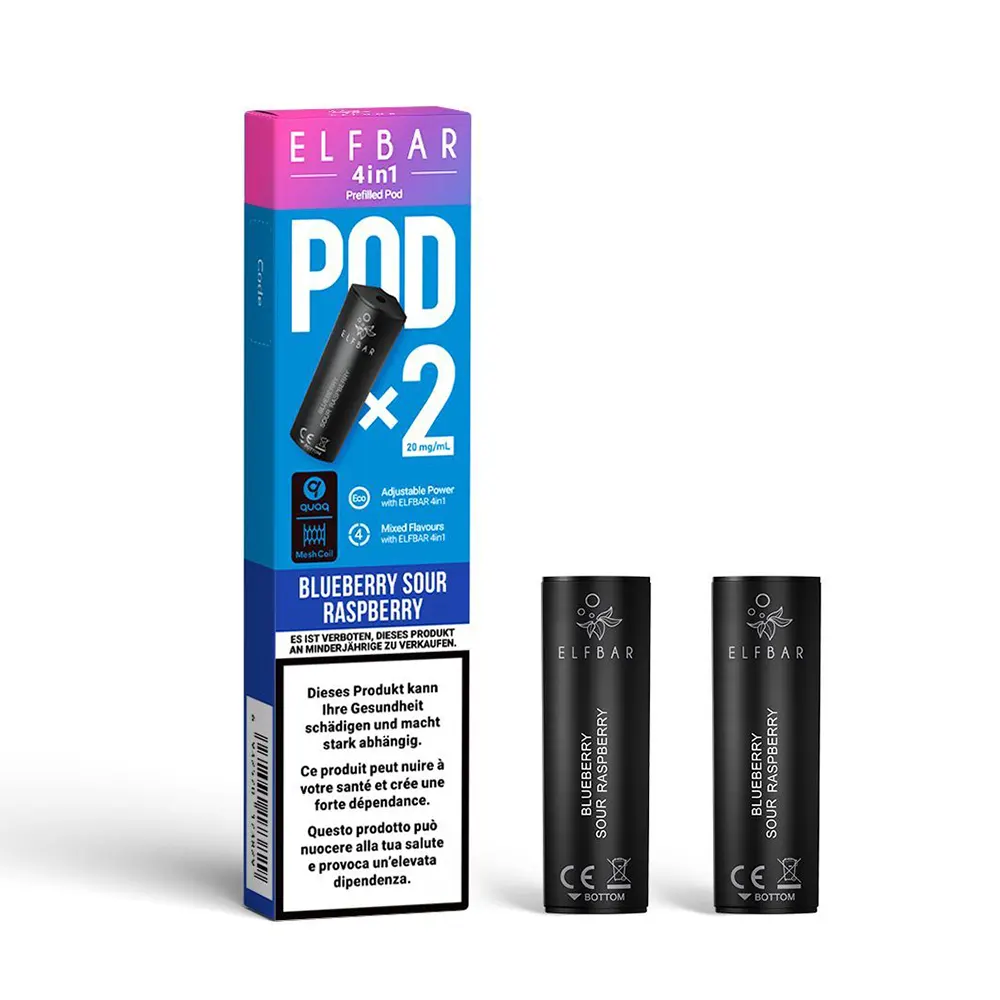Elfbar 4 in 1 Pod Blueberry Sour Raspberry 2er-Pack