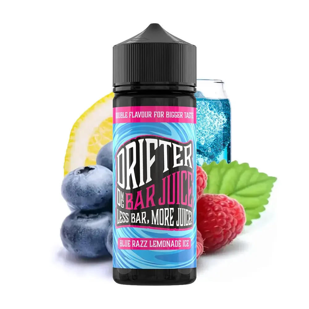 drifter bar juice blue razz lemonade ice 100ml shortfill