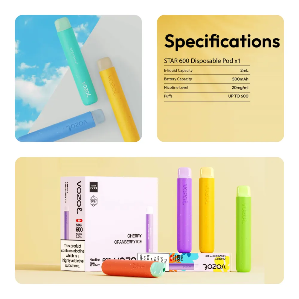 VOZOL Star 600 Spezifikation