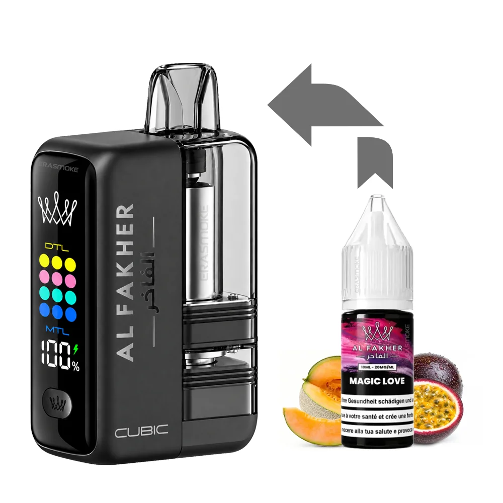 Al Fakher Cubic 30K Kit Magic Love (Matt Black)