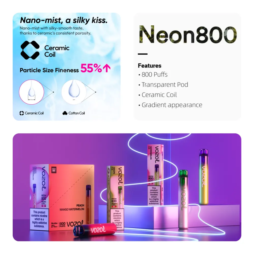 VOZOL Neon 800 Spezifikation