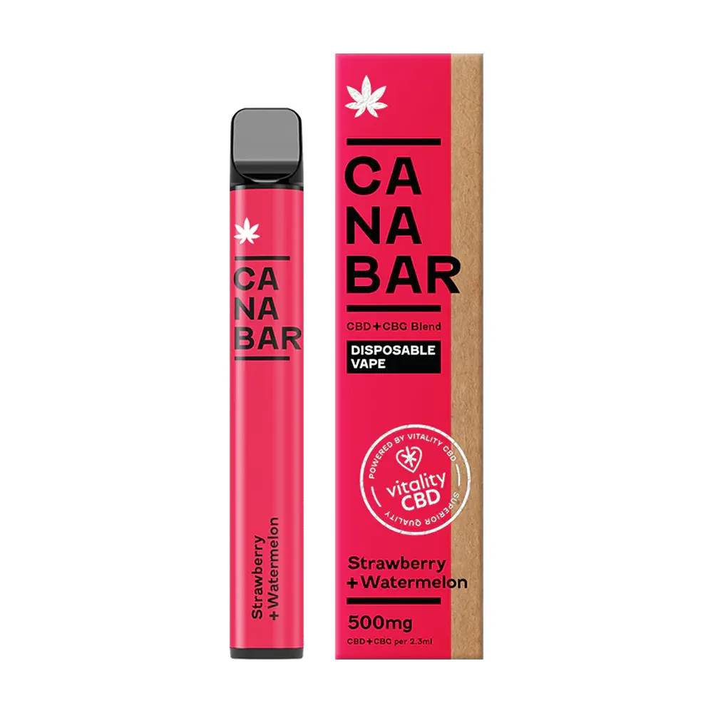 Canabar Strawberry Watermelon CBD Vape (500mg CBD)