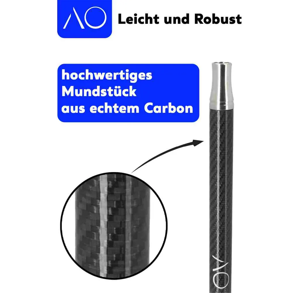 AO Hookah Carbon Schlauchset Black - Detail 3