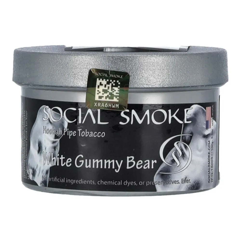 social smoke white gummy bear