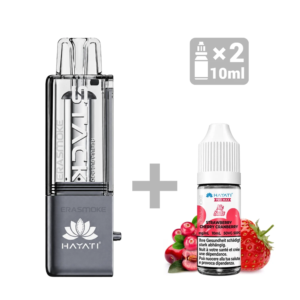 hayati stack elite refill set strawberry cherry cranberry