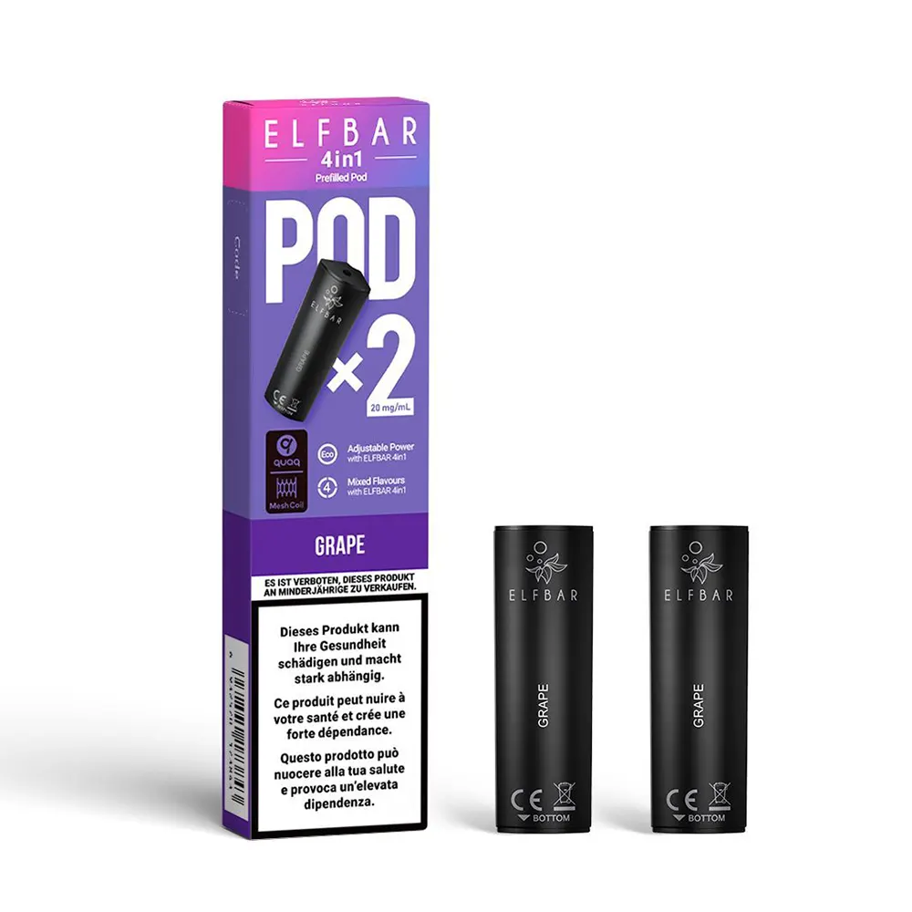 Elfbar 4 in 1 Pod Grape 2er-Pack
