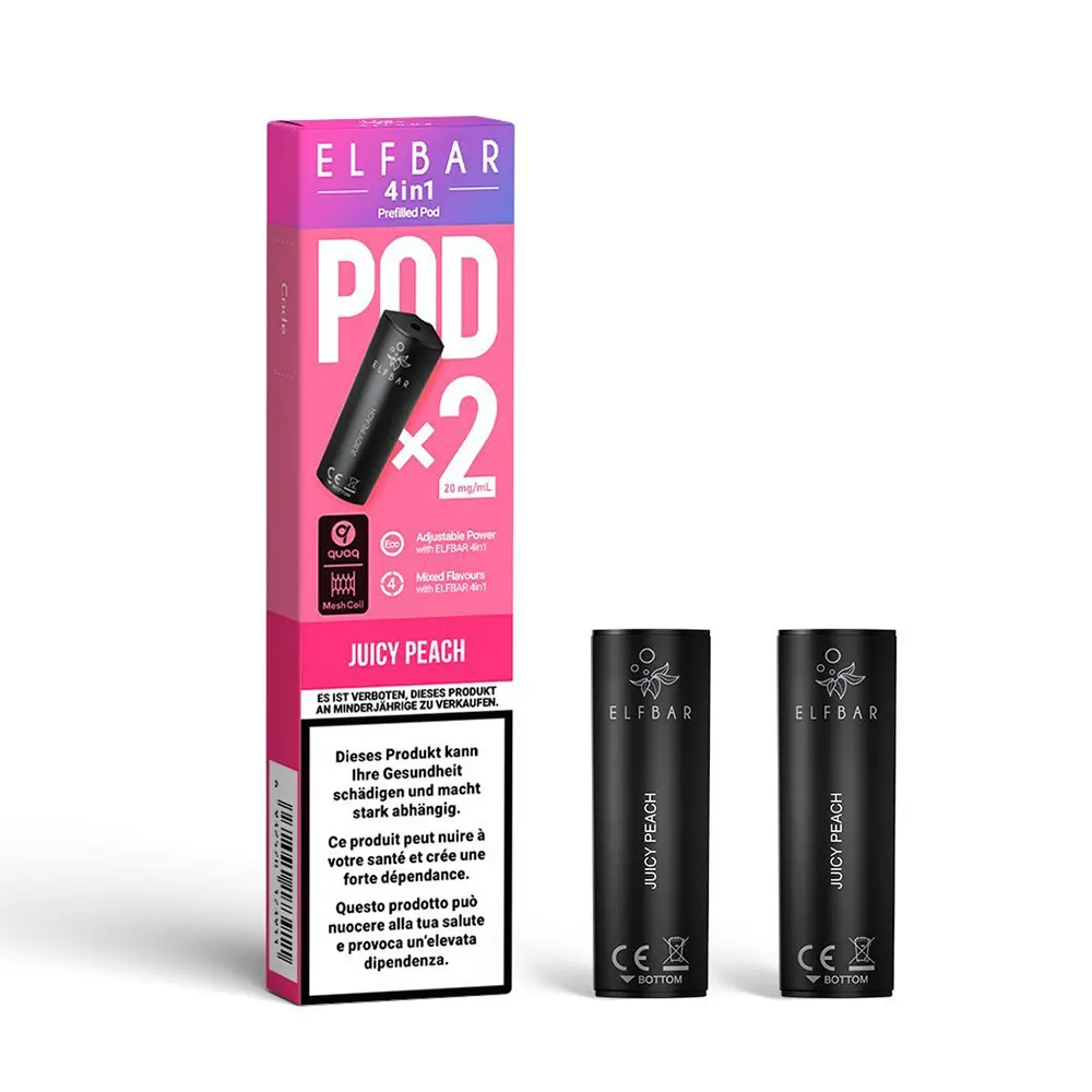 Elfbar 4 in 1 Pod Juicy Peach 2er-Pack