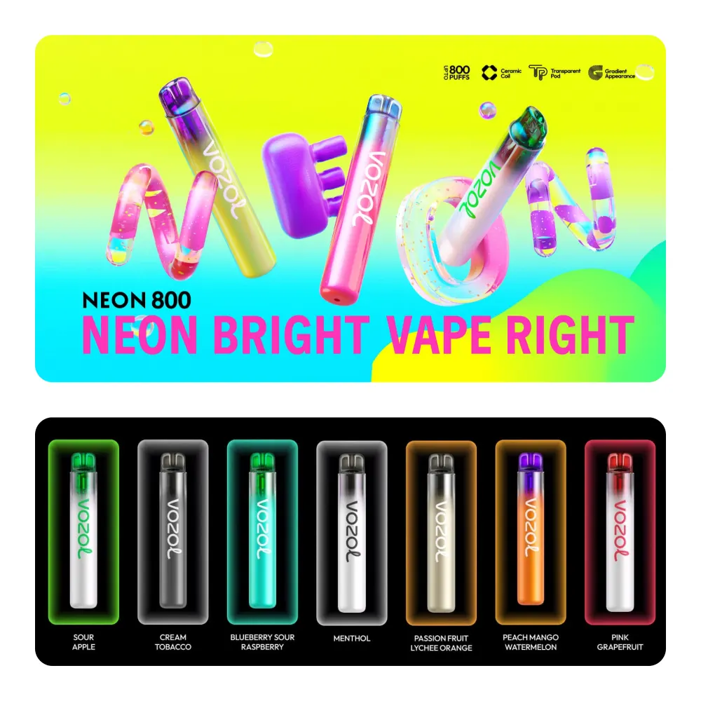 VOZOL Neon 800 Geschmacksrichtungen
