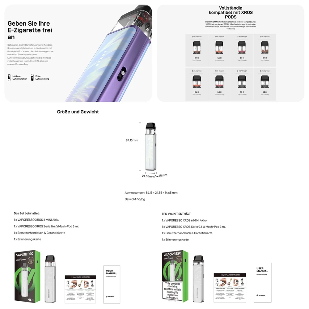vaporesso xros 6 mini detail 3