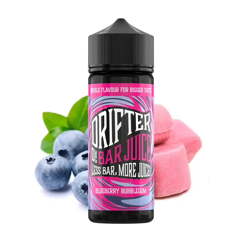 drifter bar juice blueberry bubblegum 100ml shortfill