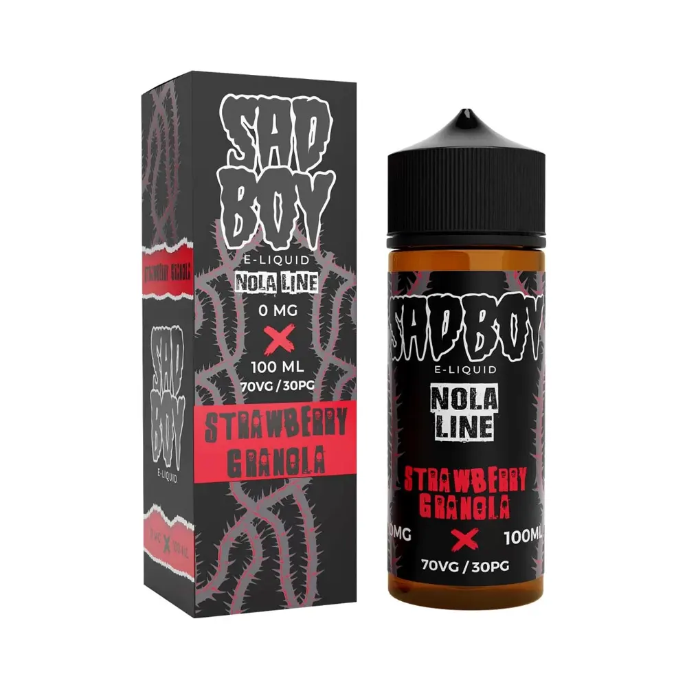 sadboy shortfill strawberry granola 100ml shortfill