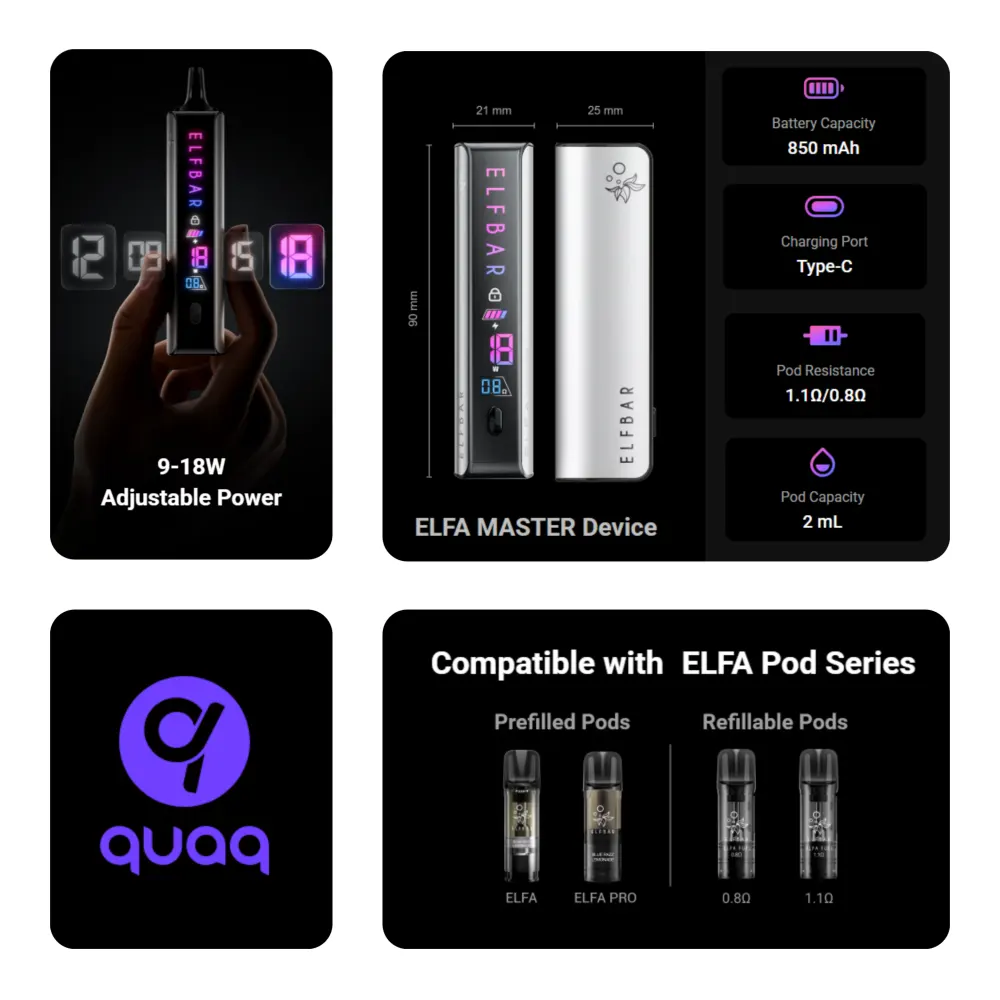 Elfbar Elfa Master Eigenschaften