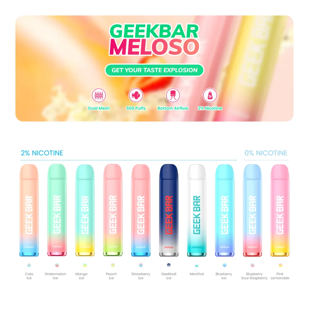 Geek Bar Meloso Geschmacksrichtungen