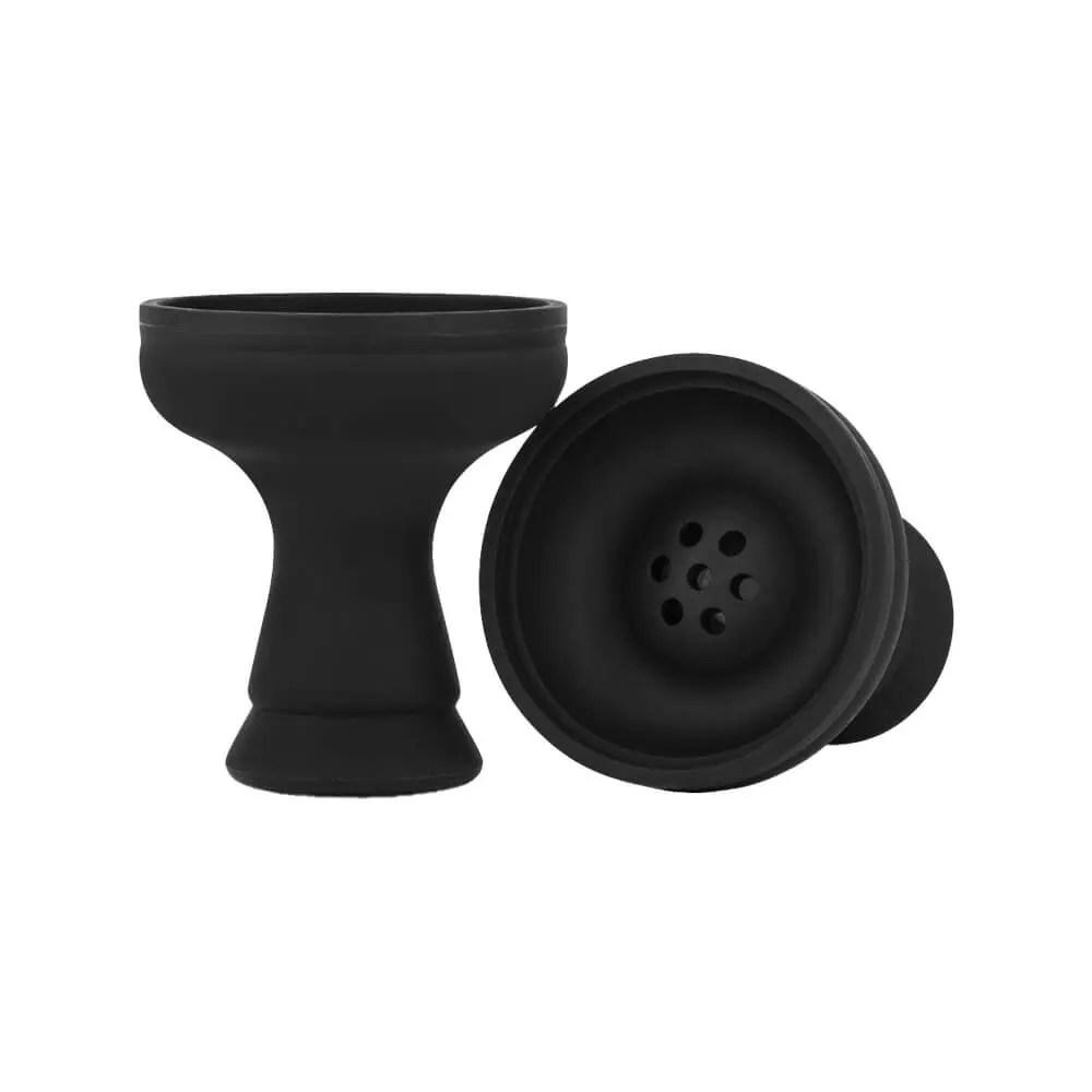 Silikon Tabakkopf Schwarz + Kaminaufsatz