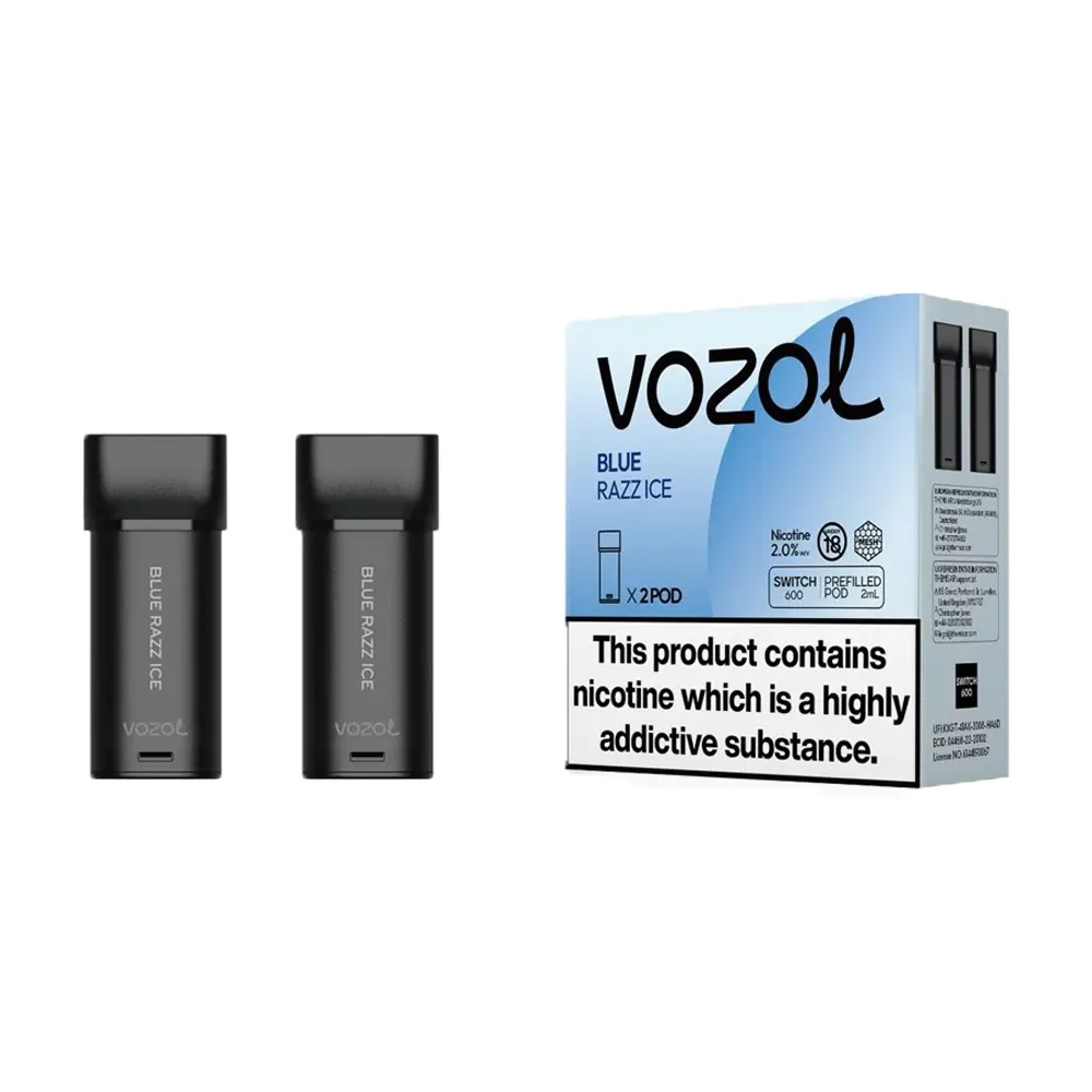Vozol Switch 600 Blue Razz Ice Pod Verpackung