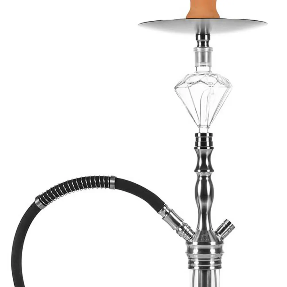 Azlan Shisha Dluxe - Silver Steel