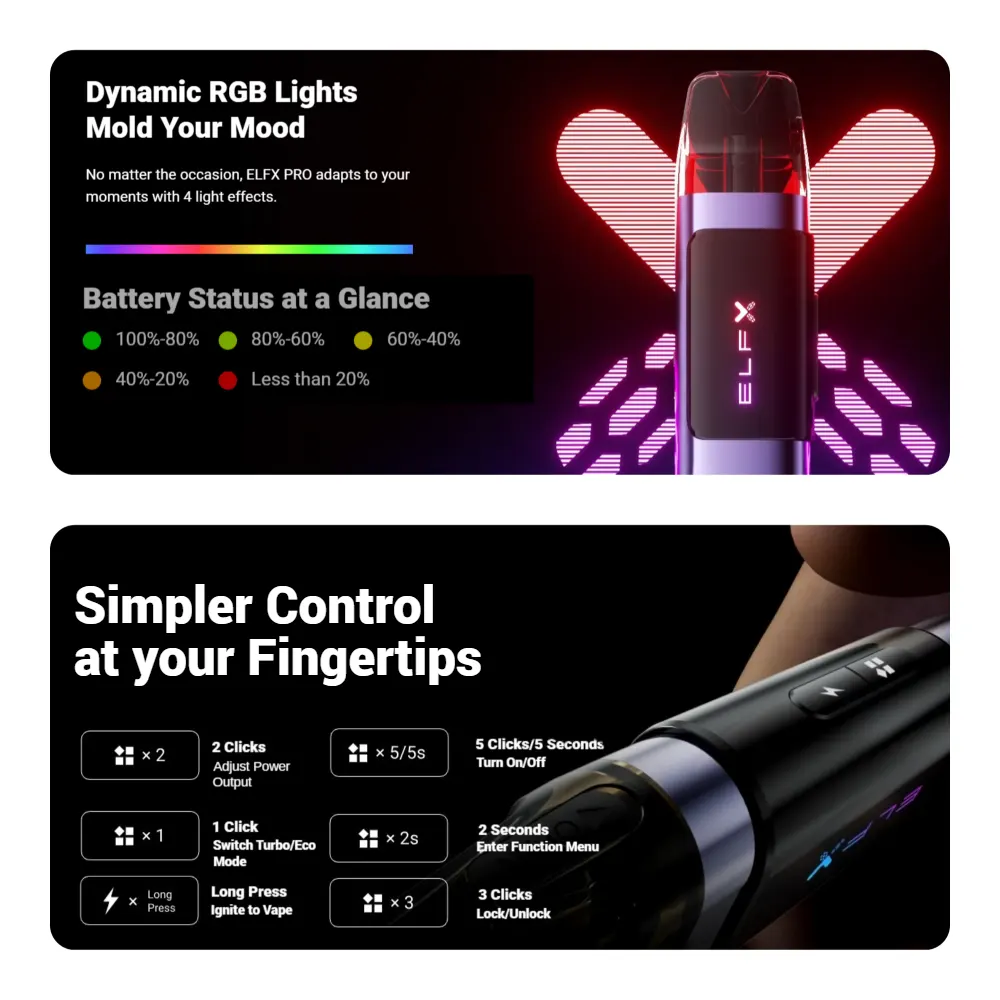 Elfbar Elfx Pro Funktionen