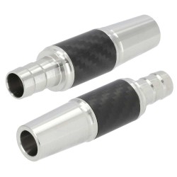 INVI Schlauchanschluss Edelstahl-Carbon