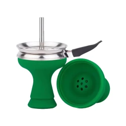 Silikon Tabakkopf Grün + Kaminaufsatz