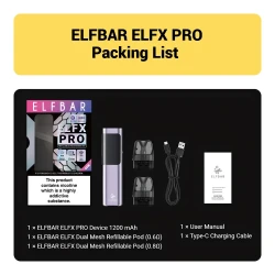 Elfbar Elfx Pro Lieferumfang