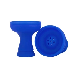 Silikon Tabakkopf Blau + Kaminaufsatz
