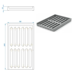 Etnatherm Gussrost (ET-Series) Abmessungen