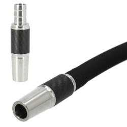 INVI Schlauchanschluss Edelstahl-Carbon