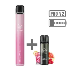 elfbar elfa pro v2 starter kit aurora pink pink lemonade 20mg 250x250
