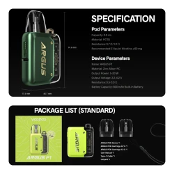 Voopoo Argus P1 Vape Kit Spezifikationen