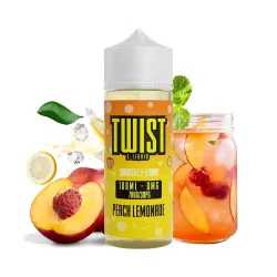 twist shortfill peach lemonade 100ml 250x250