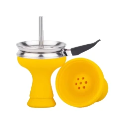 Silikon Tabakkopf Gelb + Kaminaufsatz