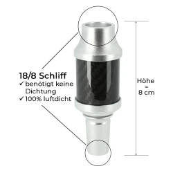 AO Hookah Molassefänger Carbon Silver Detail 4