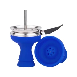 Silikon Tabakkopf Blau + Kaminaufsatz